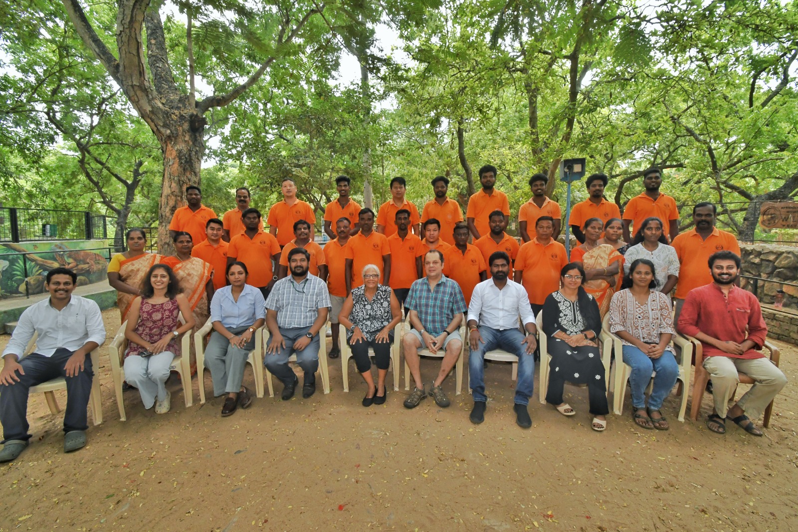 Madras Crocodile Bank Trust staff group photo